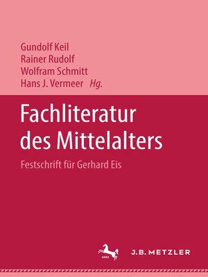 cover image of Fachliteratur des Mittelalters